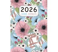 Agenda Journalier 2026: Planificateur Grand Format A4 | 1 Page Par Jour avec Heure | 12 Mois du 1er janvier au 31 décembre