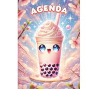 Agenda Kawaii: Journalier Scolaire 1 page par jour | A COLORIER | 12x17 | Fille Primaire, Collège | chat Licorne Bubble Tea Fraise | cp ce1 ce2 cm1 | ... Manga Arc en ciel | Animaux chibi cute mignon