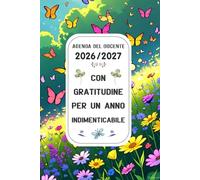 Agenda Maestra 2026/2027: 1 giorno per pagina - Planificatore giornaliero e mensile - Regalo maestre fine anno.