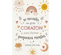 Agenda Maestra A5 Regalo Fin de Curso: Planificador y organizador semanal y mensual | regalo para una maestra | 12 meses | cuaderno del profesor | regalos profesores fin de año | marrón