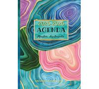 Agenda Maestra “desestresada” - Año escolar - Semana vista: Cuaderno para profesora de infantil, primaria o secundaria, Regalo para maestras. Diseño geoda A4