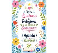 Agenda Maestra di Religione: Regalo Maestre fine Anno | Pianificatore settimanale, una settimana su due pagine | Regali per insegnanti.