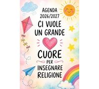 Agenda Maestra Religione: 1 pagina per giorno da Agosto a Luglio | Regalo insegnanti asilo nido, scuola dell'infanzia e elementare personalizzato.