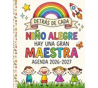 Agenda Maestra Semana Vista: Organizador planificador semanal | Regalo Personalizado de fin de año para agradecer a maestras y profesores | Cuaderno del profesor | una Semana en 2 Páginas