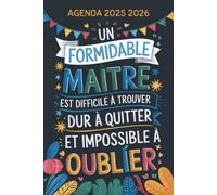AGENDA MAITRE 2025 2026: Cadeau maitre d'école fin d'année | Original, pratique et joli à offrir