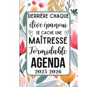 Agenda Maitresse 2025 2026: Planificateur semainier et mensuel | d'aout 2025 a juillet 2026 | Idee cadeau maitresse d'école
