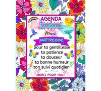 Agenda Maitresse 2025-2026: Planificateur Semainier et Mensuel (de Septembre 2025 à juillet 2026).