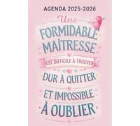 AGENDA MAITRESSE: 2025 2026, Vertical avec horaires de 7h00 à 20h00 | Original, Pratique et joli à offrir