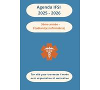 Agenda Mémo IFSI 2025 - 2026 : 3ème année - Étudiant(e) infirmier(ère) - Modèle "Uni" Bleu Océan: Ton allié 2-en-1 pour ta 3e année IFSI : planning & ... pour réussir ton année et préparer l’après.