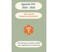 Agenda Mémo IFSI 2025 - 2026 : 3ème année - Étudiant(e) infirmier(ère) - Modèle "Uni" Vert Pistache: Ton allié 2-en-1 pour ta 3e année IFSI : planning ... pour réussir ton année et préparer l’après.