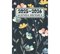 Agenda Mensile 2025-2026: Per Due Anni Stampata Con Un Sistema Con Pagine Di Note Estetiche 24 Mesi (Gennaio 2025 - Dicembre 2026) Formato A5 Edizione Italiana.