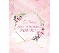 Agenda Mensual 2025-2029: 5 Años Planificador Organizador de Enero 25 a Diciembre 29 || 60 Meses Calendario Anual con Vacaciones Españolas - 1 Mes para 2 Páginas - Formato Grande