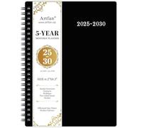 Agenda mensual 2025-2029, agenda mensual, julio 2025 a diciembre 2029, 9 x 11 pulgadas, agenda de 18 meses 2024-2025 con pestañas, bolsillo, calcomanía, contactos y contraseñas, encuadernación de