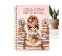Agenda mensual 2026-2030 Programa de 5 años 60 meses de papel