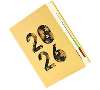 Agenda mensual 2026 - Cuaderno A5 de piel sintética de 365 días, agenda diaria, agenda diaria, agenda académica, escuela, hogar, planificación de viajes para estudiantes profesionales