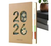 Agenda mensual 2026, cuaderno de 365 días, planificador diario de tamaño A5, cubierta de piel sintética para programar, agenda académica, citas, planificación del trabajo, hogar, escuela, aula, viajes