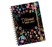 Agenda mensual 3 años 2025-2027, agenda para notebook - enero 2025 - diciembre 2027 Calendario | Calendario trienal 2025-2026-2027, agenda mensual con encuadernación para aumentar productividad y