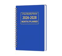 Agenda mensual con calendario 2026-2028, agenda de planificación, agenda para el trabajo, oficinas, profesores, negocios, niños, escritorio, estudiantes, hogar, escuela