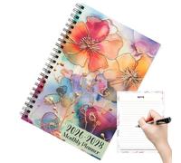 Agenda Mensual de Planificacion | Organizador de Lista de Tareas 2006-2008 - Libro De Planificación Floral De 3 Años - para Maestros, Niños, Jóvenes, Adolescentes, Adultos, Compañeros, Familia y Amigo