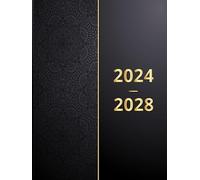 Agenda Mensual Vista 2024-2028 Español: Planificador Vertical 60 Meses, Calendario 5 Años Vista Semanal y Mensual Español, Dos Páginas por Mes, Organizador Diario por Dos Años.