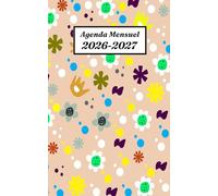 Agenda mensuel 2026-2027 de poche deux ans: Planificateur Mensuel 24 Mois, Du 1 janvier 2026 jusqu'a le 31 Décember 2027, 1 Mois sur 2 Pages, Format a6.