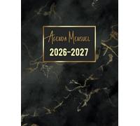 Agenda Mensuel 2026-2027 deux ans: Planificateur 24 Mois, Du 1 janvier 2026 jusqu'a le 31 Décember 2027, |Théme: Noir et Doré |