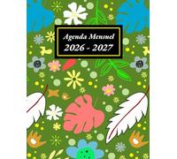 Agenda Mensuel 2026-2027 deux ans: Planificateur Mensuel 24 Mois, Du 1 janvier 2026 jusqu'a le 31 Décember 2027, 1 Mois sur 2 Pages, Grand Format a4.