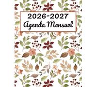 Agenda Mensuel 2026-2027: Grand Planificateur Mensuel de 2 Ans (Jan 2026 - Déc 2027) pour une Planification Facile | Organiseur de Calendrier de 24 Mois avec Jours Fériés