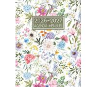 Agenda Mensuel 2026-2027: Planificateur de 2 Ans de Janvier 2026 à Décembre 2027 - 1 Mois sur Deux Pages || 24 Mois Calendrier Organisateur avec Jours Fériés || Grand Format - Français