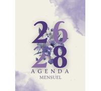 Agenda Mensuel 2026-2028 trois ans: Planificateur 36 Mois, Du 1 janvier 2026 jusqu'a le 31 Décember 2028, |Théme: fleurs violette |