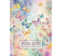 Agenda Mensuel 2026-2030: 5 ans Du 1 janvier 2026 jusqu'a le 31 Décember 2030