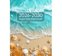 Agenda Mensuel 2026-2030: 5 ans Du 1 janvier 2026 jusqu'a le 31 Décember 2030