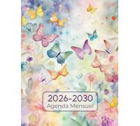 Agenda Mensuel 2026-2030: 5 ans Du 1 janvier 2026 jusqu'a le 31 Décember 2030