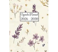 Agenda Mensuel 2026-2030: A4, Cinq ans, de janvier 2026 à décembre 2030