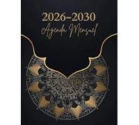 Agenda Mensuel 2026-2030 cinq ans: Planificateur Mensuel de 60 Mois - de Janvier au Décembre, 1 Mois sur 2 Pages, Format a4.