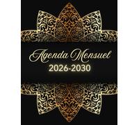 Agenda Mensuel 2026-2030: Planificateur de 60 Mois | 5 ans de Janvier 2026-Décembre 2030 | 1 mois sur 2 pages | Organisateur Français | Grand Format A4 | 155 Pages.