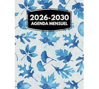 Agenda Mensuel 2026-2030: Planificateur de 60 Mois, Du 1 Janvier 2026 jusqu'a le 31 Décembre 2030