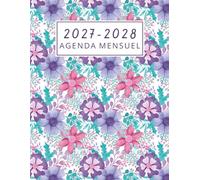 Agenda Mensuel 2027-2028 : Planificateur 24 Mois avec Calendrier, Objectifs, Contacts et Notes | Organiseur Simple pour Planifier Rendez-vous, Projets et Vie Quotidienne