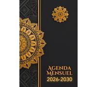 Agenda Mensuel 5 ans 2026-2030: Planificateur de 60 Mois | de Janvier 2026-Décembre 2030 | 1 mois sur 2 pages | Organisateur Français | Format de Poche A5 | 155 Pages.