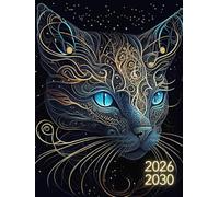 Agenda Mensuel 5 ans 2026-2030: Planificateur de 60 Mois | de Janvier 2026-Décembre 2030 | 1 mois sur 2 pages | Organisateur Chat Français | Grand Format A4 | 155 Pages.