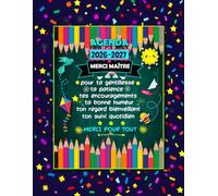 Agenda Merci Maitre 2026-2027: Planificateur Semainier et Mensuel pour les Professeurs des Ecoles (de Septembre 2026 à juillet 2027).