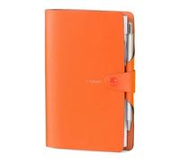 Agenda MOOD 2021 9,5 x 17 cm semanal intercambiable en espiral con cordón atemporal naranja producto de calidad + bolígrafo incluido + marcapáginas de regalo