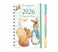 Agenda organizadora 2026 de Peter Rabbit | Agenda semanal de tapa dura con pestañas, notas, tareas pendientes y objetivos, obra de arte de personajes de Beatrix Potter