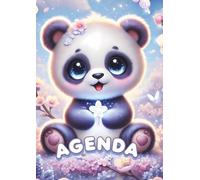 Agenda Panda: Scolaire Kawaii Journalier Une page par Jour | Coloriages Mignons | Format standard 12x17 | Fille Ado Enfant 7 ans, 8 ans, 9 ans 10 ans ... | Cerisier japonais Violet Parme Mauve cute
