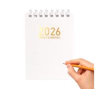 Agenda para la planificación, 2026 Cuaderno de bolsillo A7 con tapa blanda para apuntes de campo, reuniones, escuela, universidad y aula de leyes