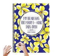 Agenda para TDAH 2025, 2025, divertida agenda diaria para adultos con TDAH, planificador de productividad, planificador abierto My Brain Has Too Many Tabs, cuaderno semanal para adultos