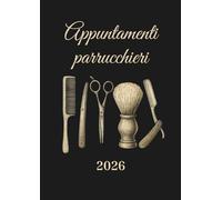 Agenda parrucchieri per appuntamenti 2026 : Un giorno per pagina A4 | Intervalli di 30 minuti | 12 mesi da gennaio a dicembre 2026.