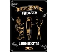 Agenda peluqueria 2025: 1 día por página con horarios 7:00 a 22:30 | intervalos de 30 minutos | 4 columnas | libro de citas para peluqueria | A4