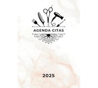 Agenda Peluquería 2025: Libro de Citas para Peluqueria con Fecha y por Horas, Dia por Pagina 4 Empleados | Intervalo de 30 Minutos de 7:00 a 22:30 (4 Columnas) y Calendario de Mes Corriente A4