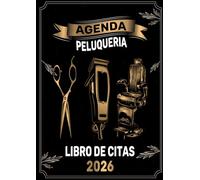 Agenda peluqueria 2026: 1 día por página con horarios 7:00 a 22:30 | intervalos de 30 minutos | 4 columnas | libro de citas para peluqueria | A4